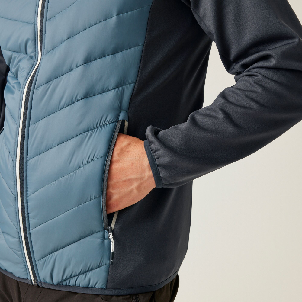 detail REGATTA Andreson VIII Hybrid modrá pánská outdoor bunda