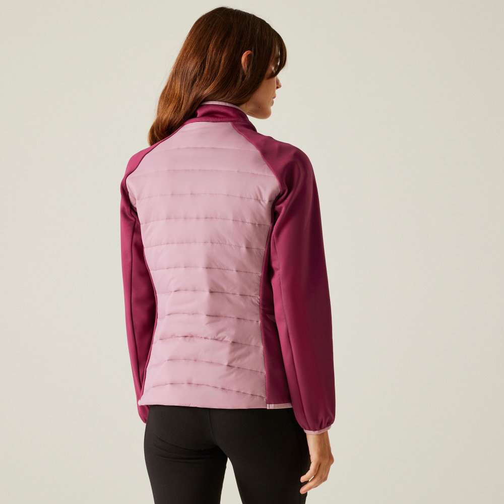 detail REGATTA Clumber Hybrid V vínová dámská outdoor bunda