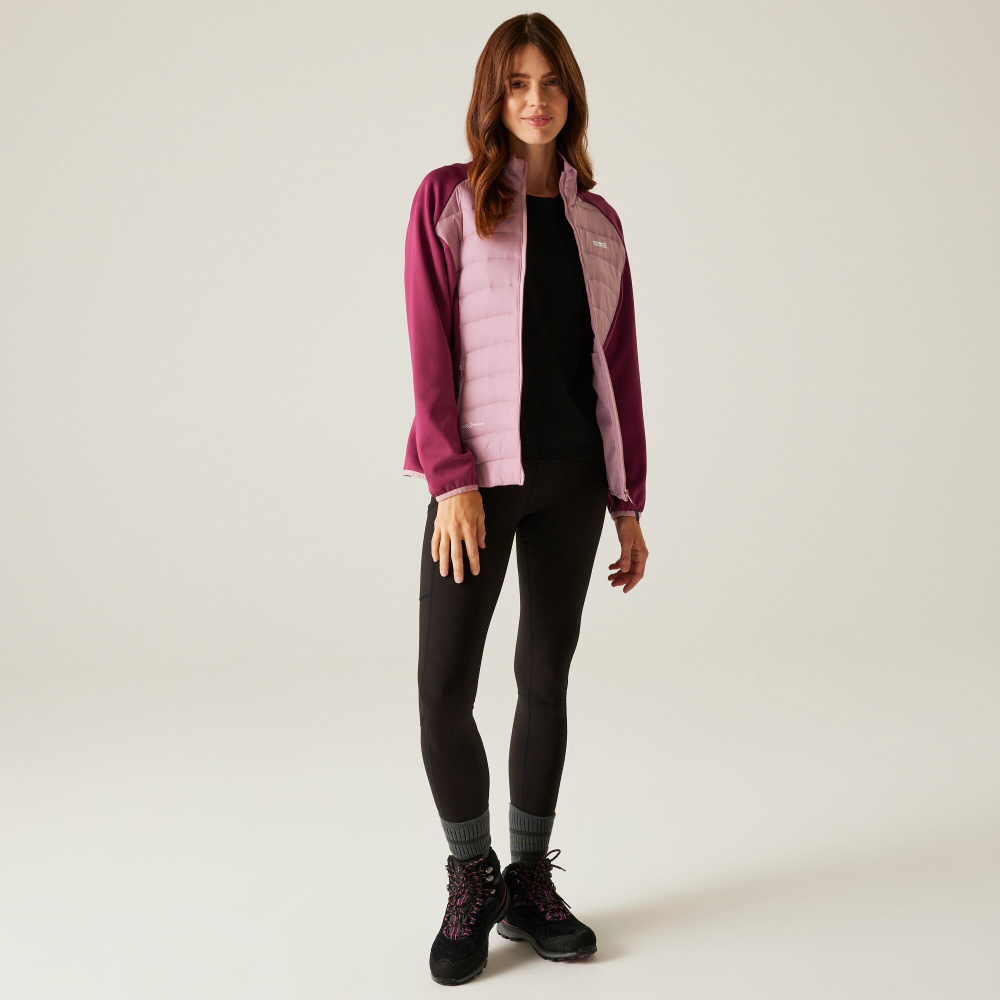 detail REGATTA Clumber Hybrid V vínová dámská outdoor bunda