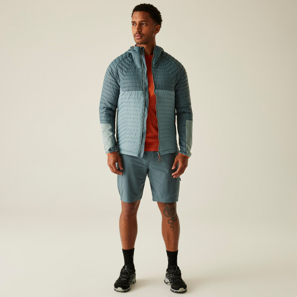 detail DARE2B Descending II Hybrid modrá pánská outdoor bunda