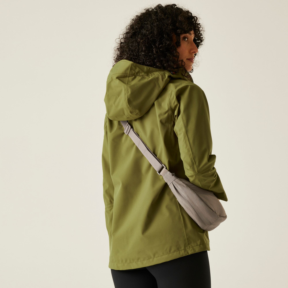 detail REGATTA Birchdale II khaki dámská outdoor bunda + membrána 10 000 mm