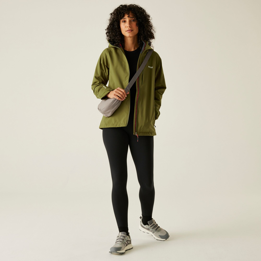 detail REGATTA Birchdale II khaki dámská outdoor bunda + membrána 10 000 mm