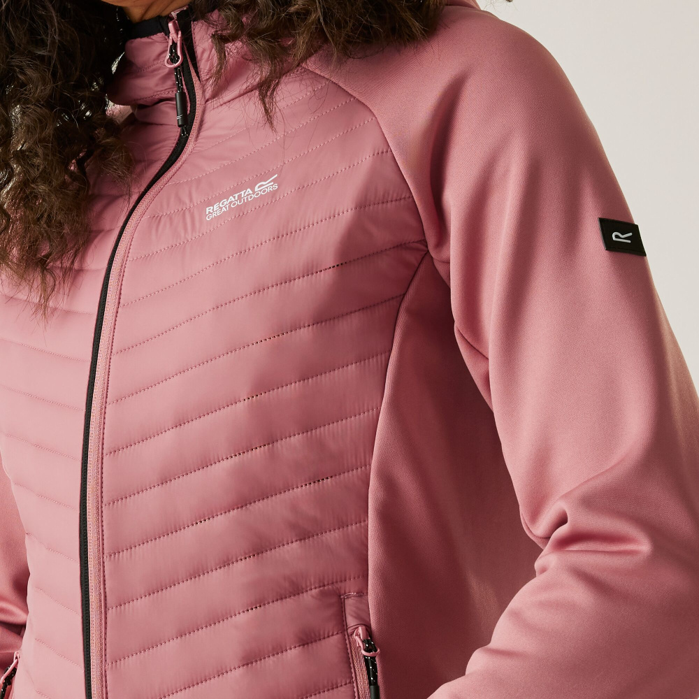 detail REGATTA Andreson Hybrid růžová dámská outdoor celoroční pohodlná bunda