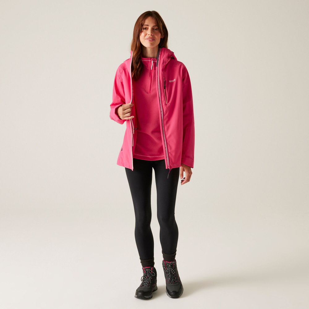 detail REGATTA Birchdale II růžová dámská outdoor bunda + membrána 10 000 mm