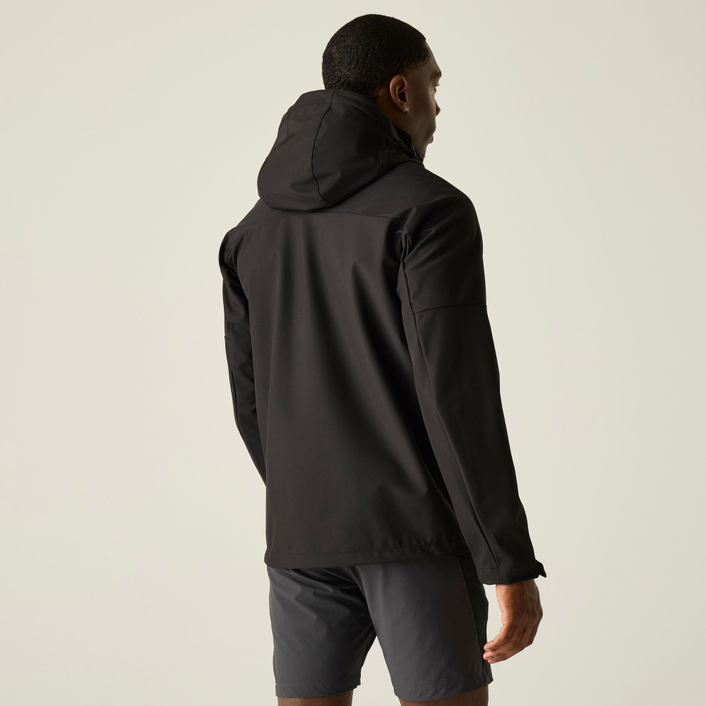 detail REGATTA Arana black women's softshell outdoor jacket, 15,000 mm waterproof ratin