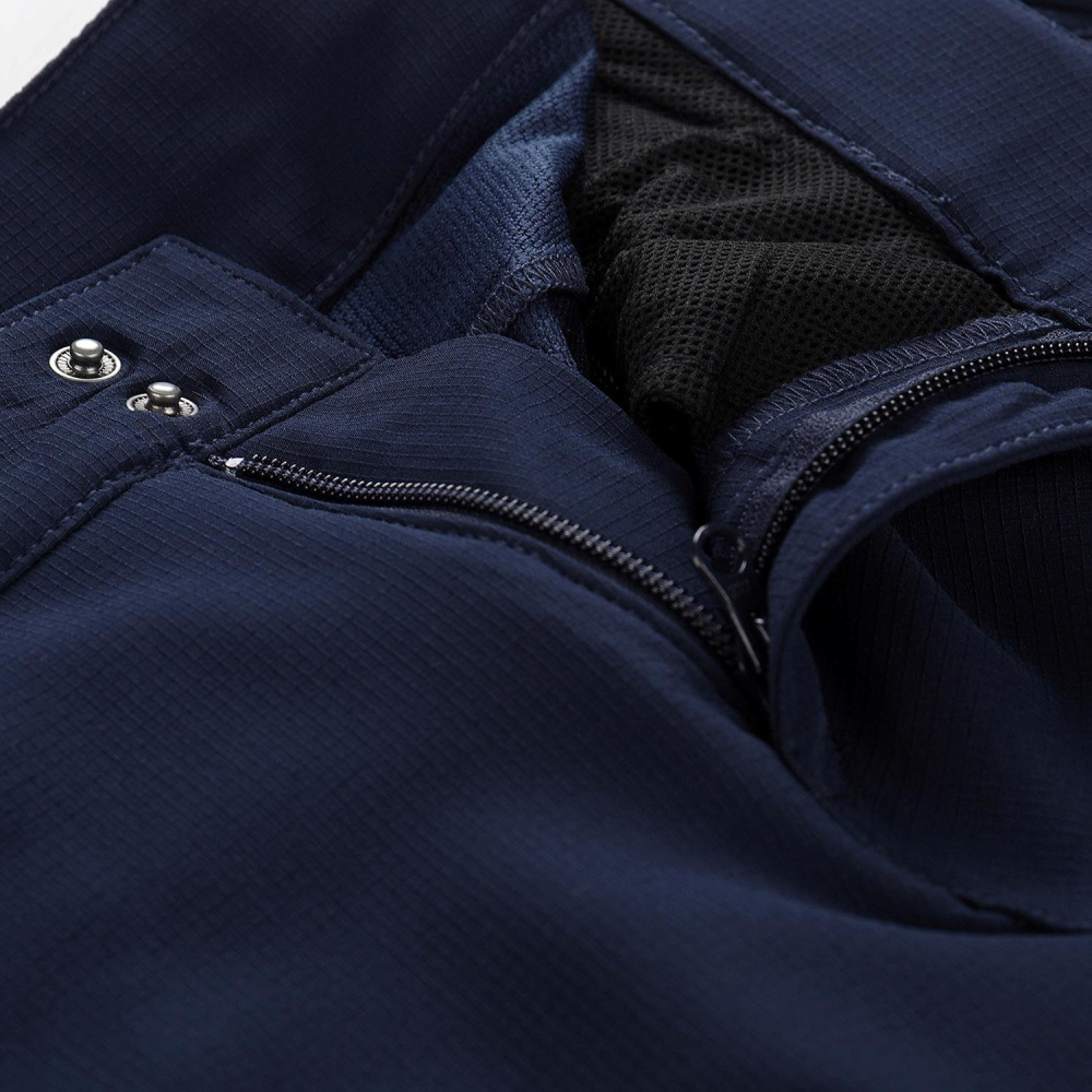detail ALPINE PRO Munika 3 modré dámské softshell kalhoty