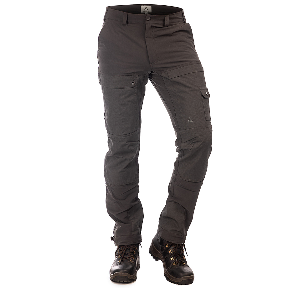 detail ARRAK SWEDEN Stretch šedé pánské outdoor kalhoty DWR voděodpudivé