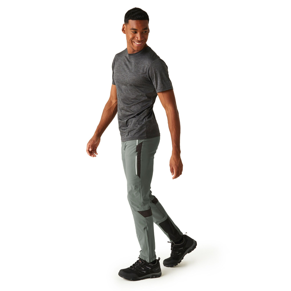 detail REGATTA Mountain Trs III zelené pánské outdoor kalhoty