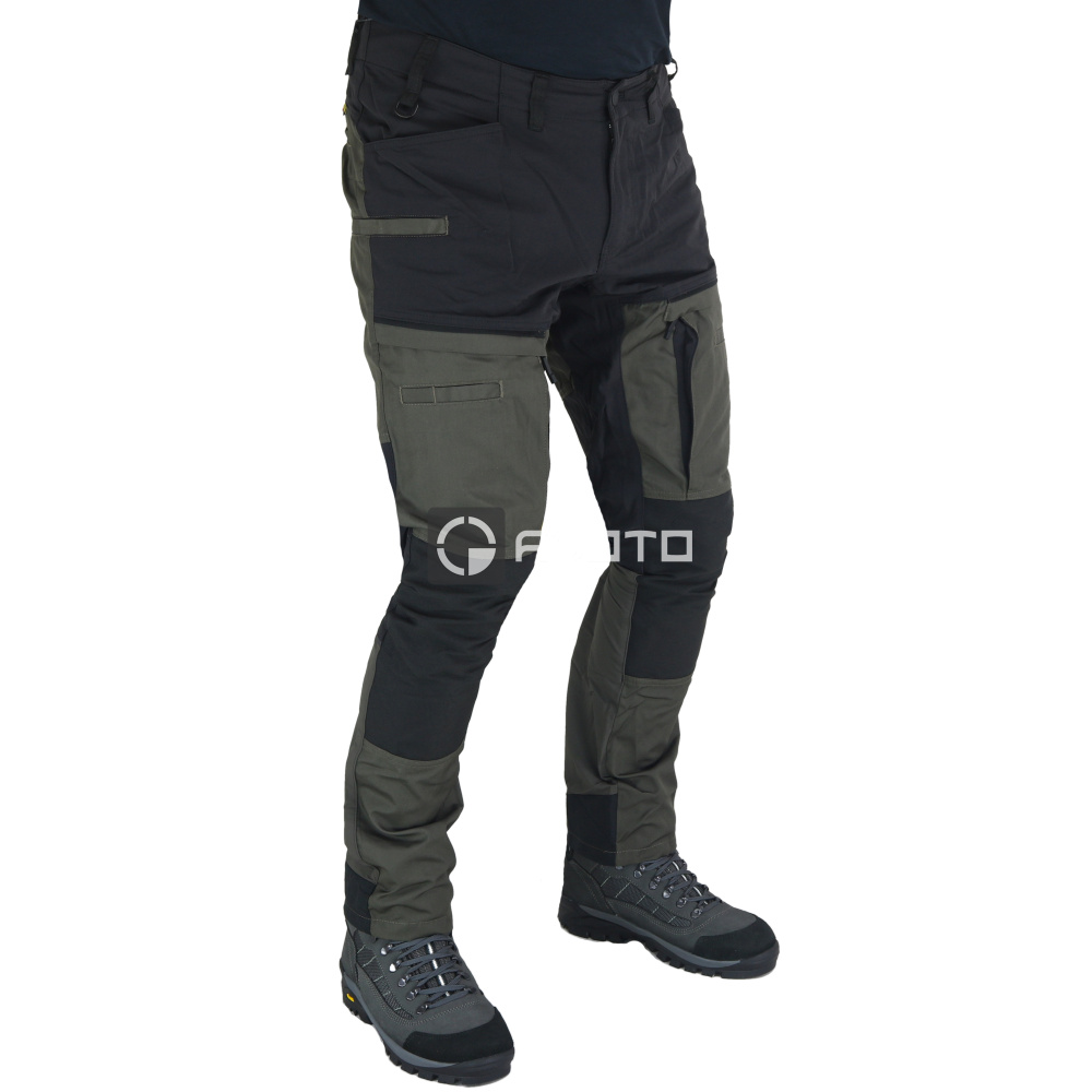 detail BLAKLADER Sweden olivové pánské outdoor/pracovní kalhoty Stretch CORDURA®