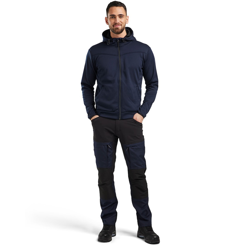 detail BLAKLADER Sweden modré pánské outdoor/pracovní kalhoty Stretch CORDURA®