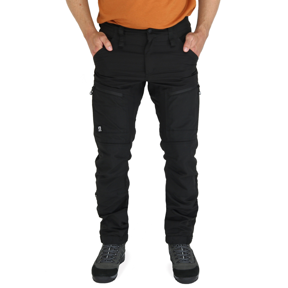 detail Asoto Nordvik černé pánské outdoor kalhoty Water Resistant + ponožky ZDARMA