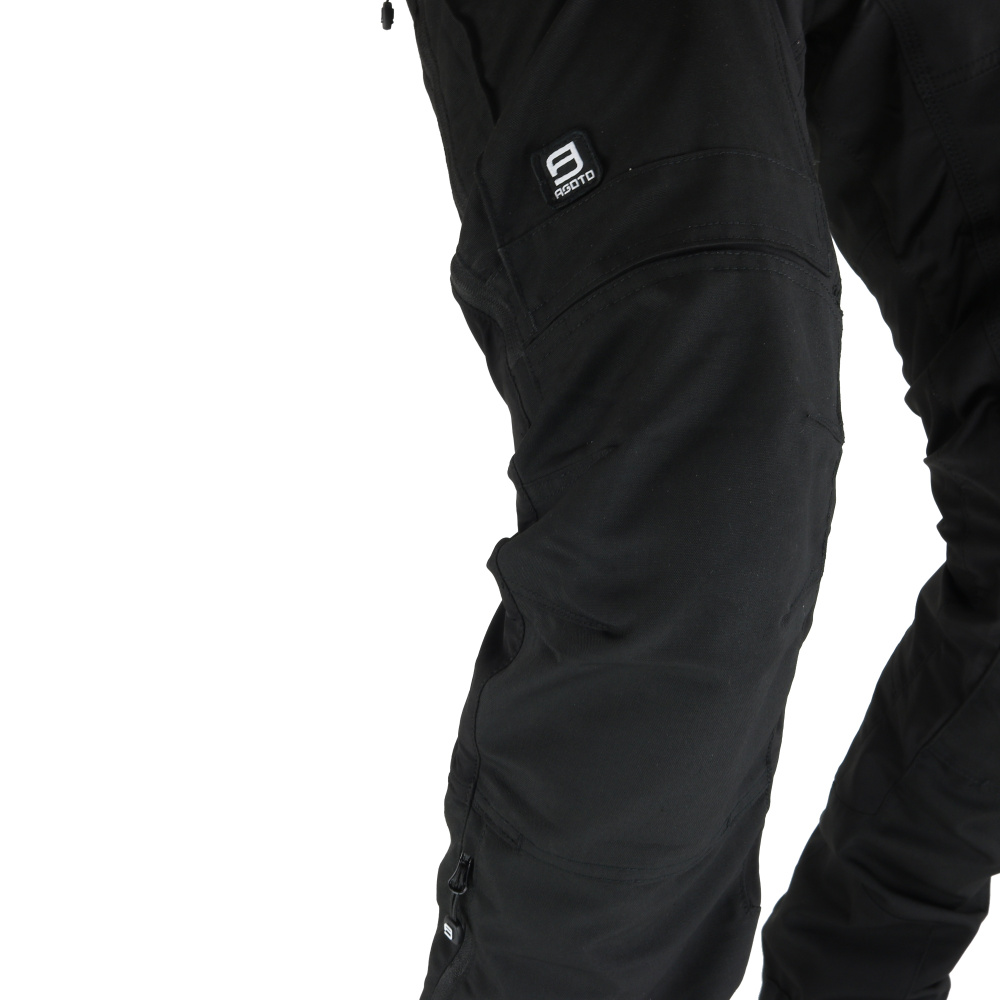 detail Asoto Nordvik černé pánské outdoor kalhoty Water Resistant + ponožky ZDARMA