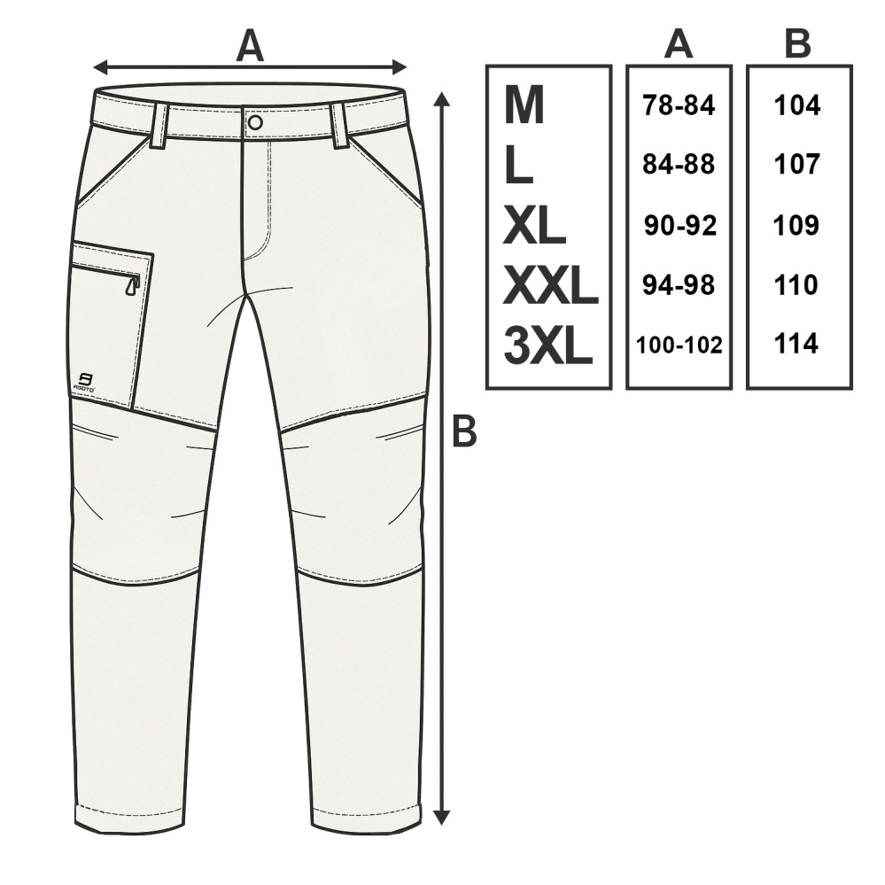 detail Asoto Torsby černé pánské outdoor kalhoty Water Resistant + ponožky ZDARMA