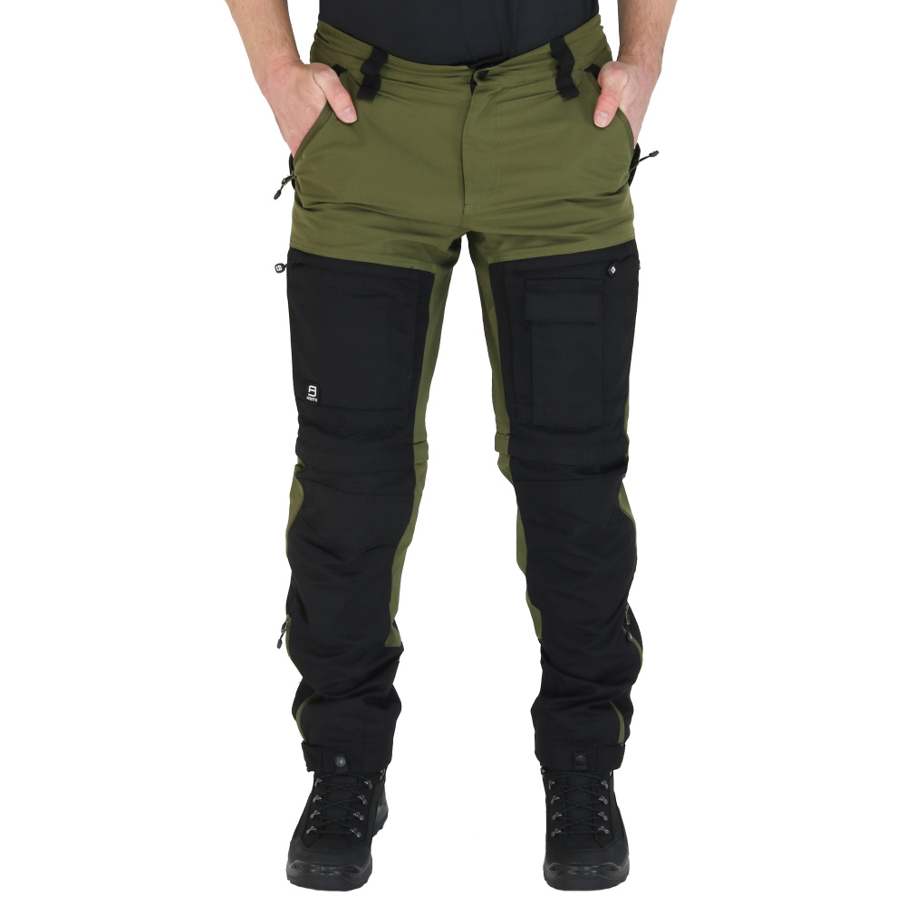 detail Asoto Vattern Zip-Off men's olive outdoor pants with DWR and detachable legs 2-i