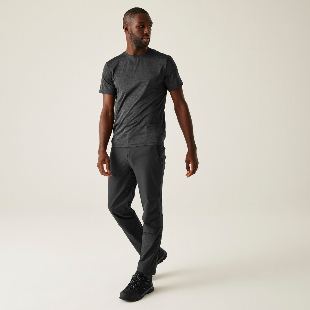 detail REGATTA Highton Trs šedé pánské outdoor kalhoty lehké a vzdušné