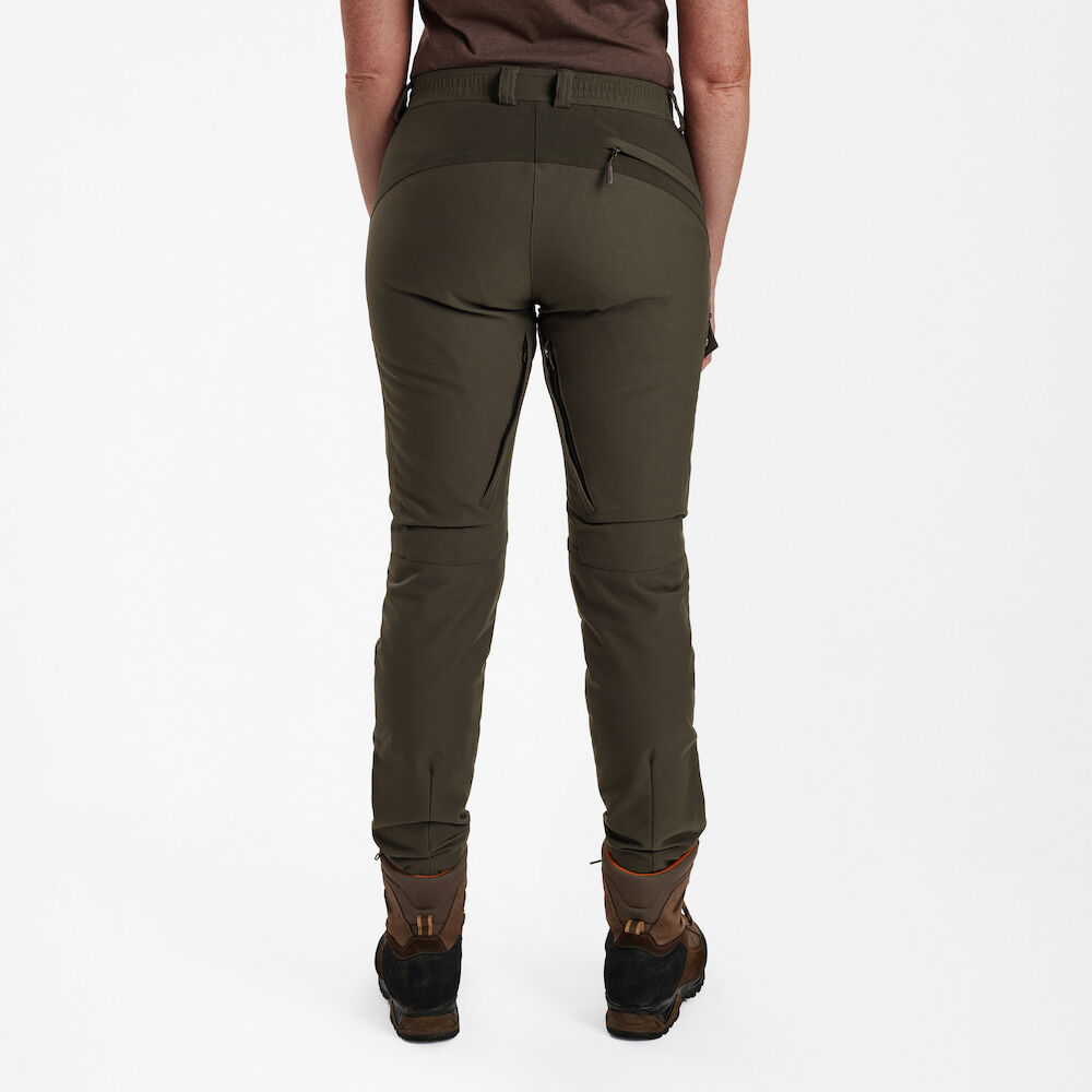 detail Deerhunter Lady Ann Extreme olive women's outdoor trousers with membrane