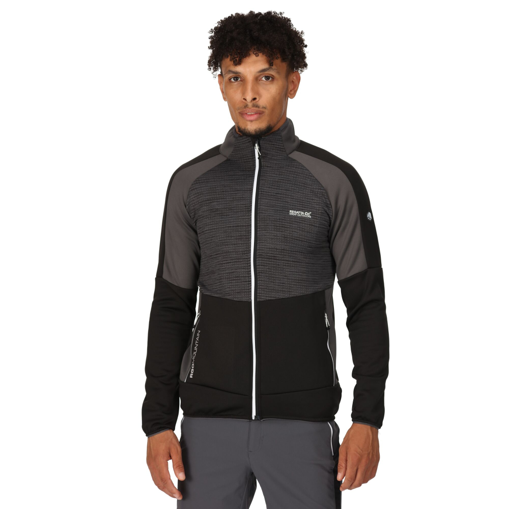 detail REGATTA Yare VII černá pánská outdoor mikina