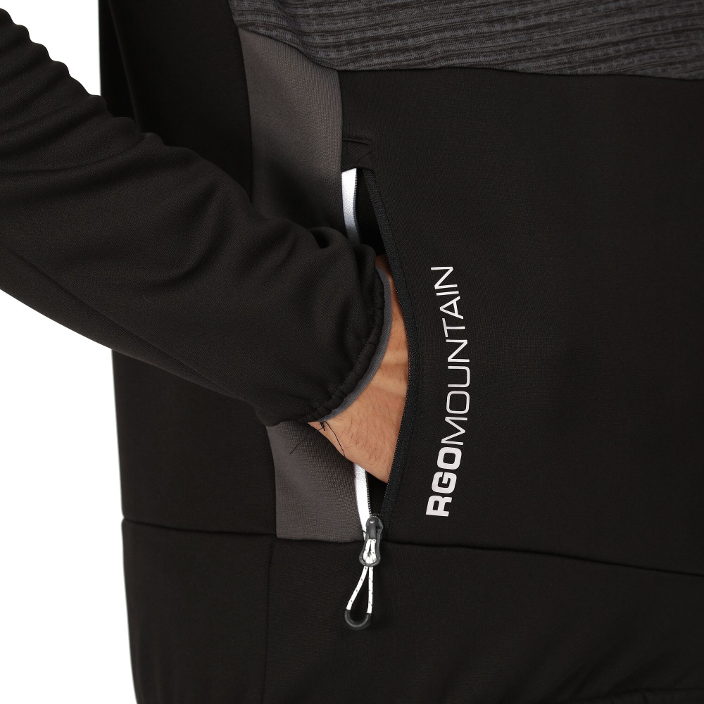 detail REGATTA Yare VII černá pánská outdoor mikina
