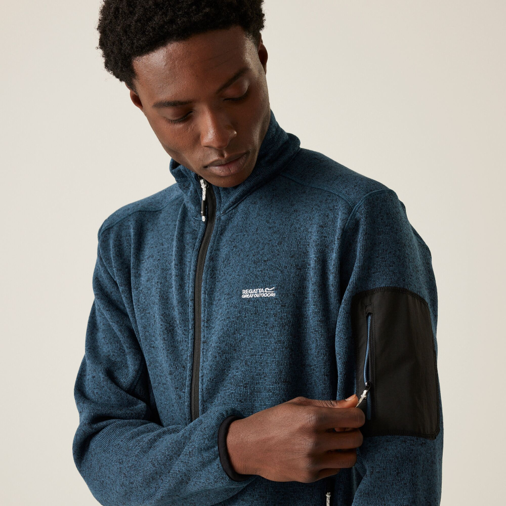 detail REGATTA Newhill modrá pánská outdoor mikina