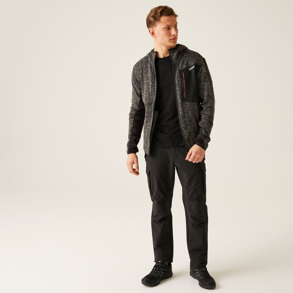 detail REGATTA Alven šedá pánská funkční outdoor mikina