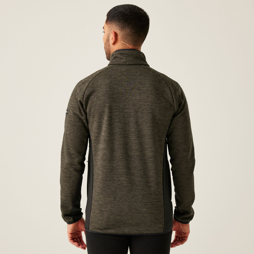 detail REGATTA Shorston hnědá pánská funkční outdoor mikina