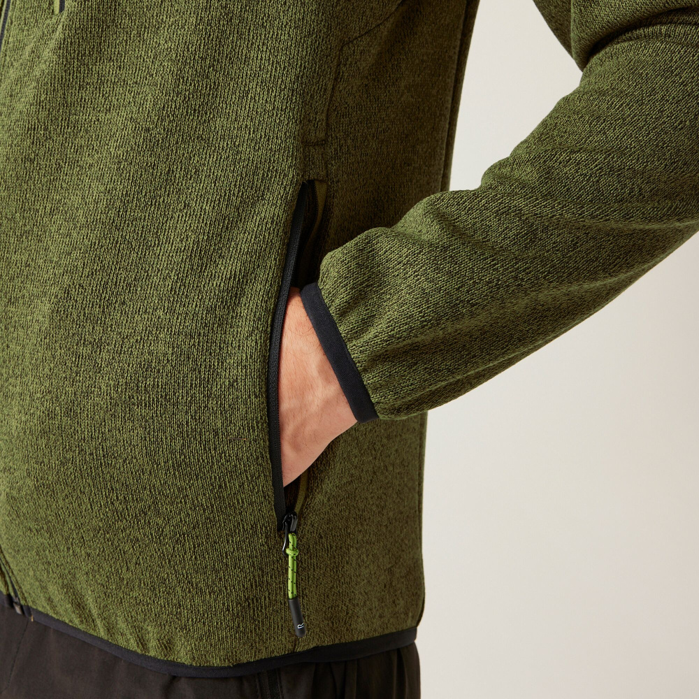 detail REGATTA Kames zelená pánská outdoor mikina