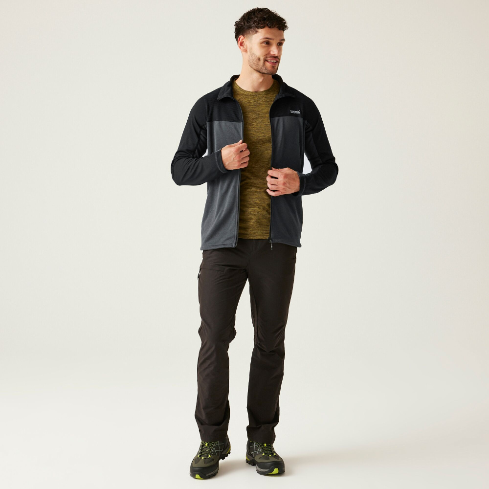 detail REGATTA Highton F/Z V šedá pánská outdoor mikina