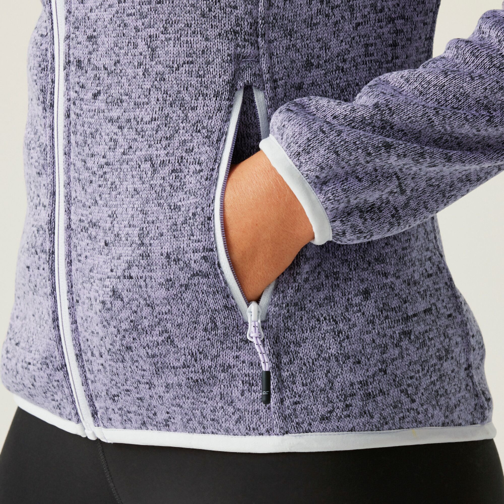 detail REGATTA Newhill fialová dámská outdoor mikina