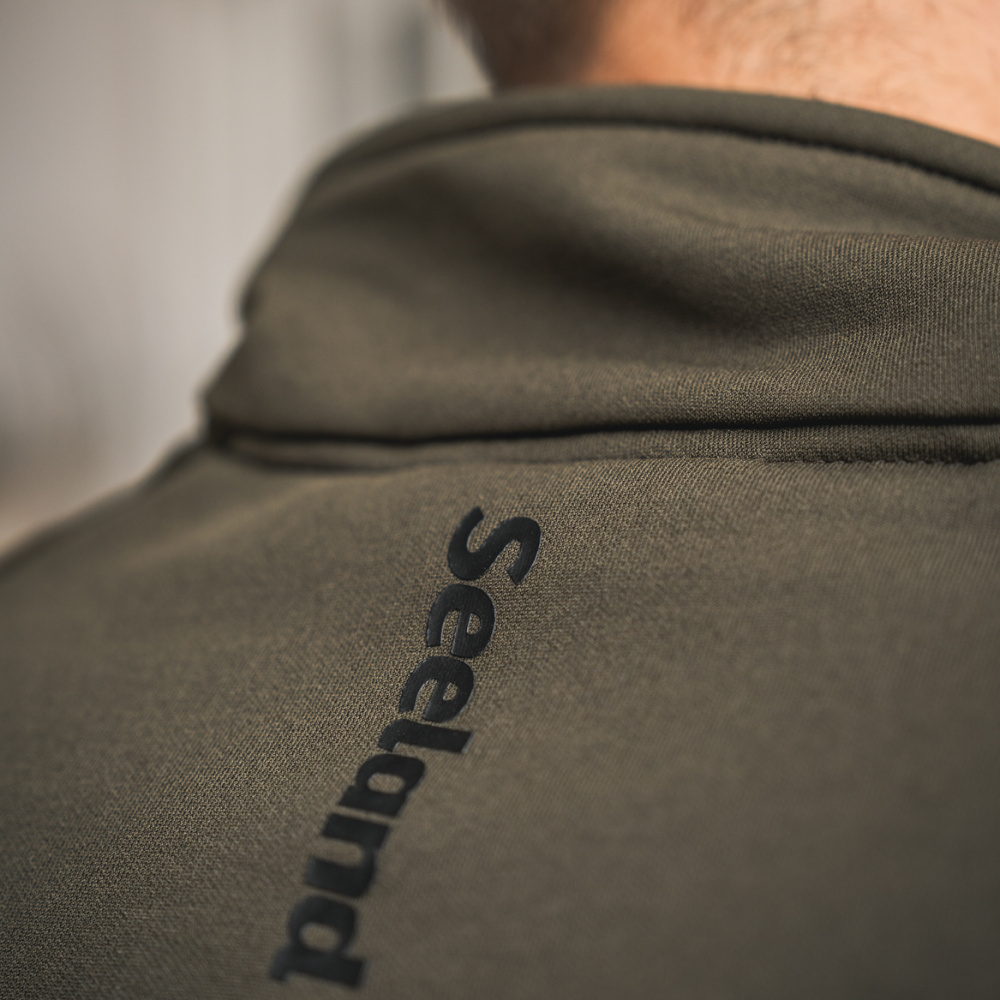 detail SEELAND Denmark Tidal olivová pánská outdoor bunda pohodlný 4 Way Stretch