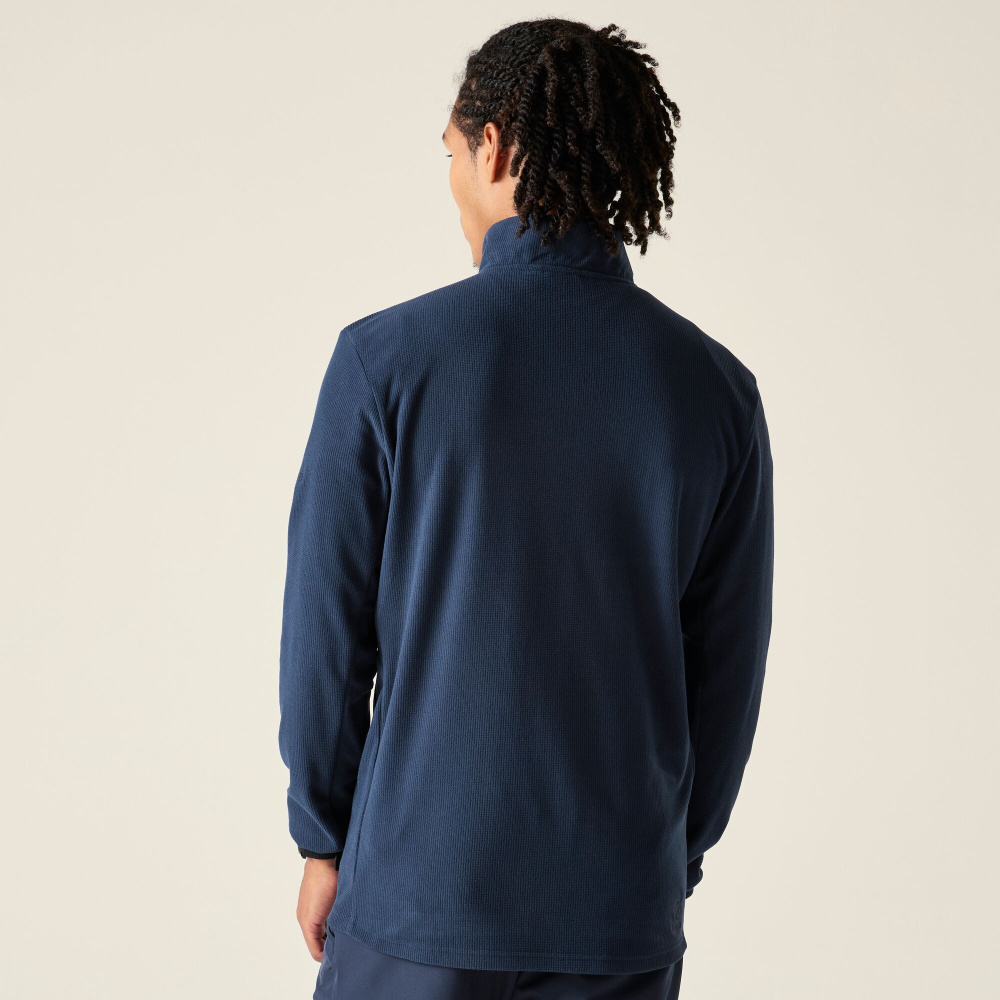 detail DARE2B Arising modrá pánská outdor mikina antibakteriální úprava pro svěží pocit