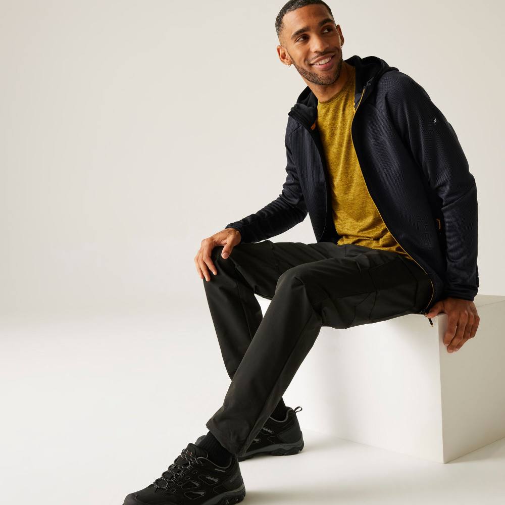 detail REGATTA Everet šedá pánská funkční pružná outdoor mikina nejen na hory