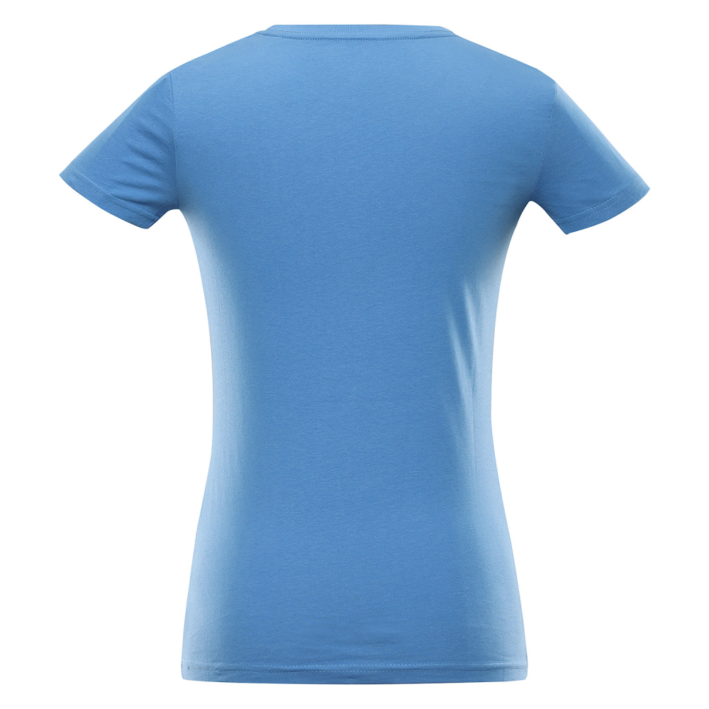 detail ALPINE PRO Worlda modré dámské triko 100% organická bavlna