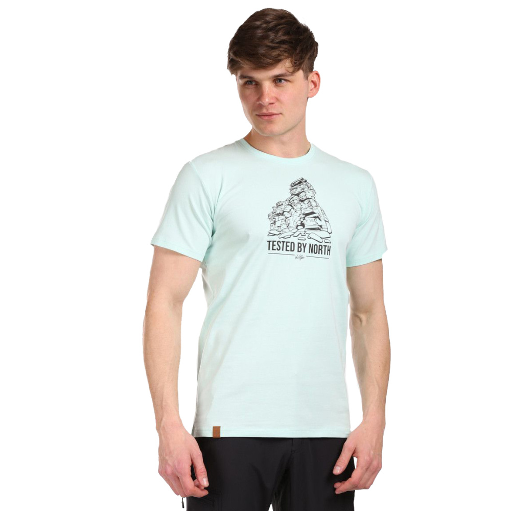 detail KILPI Discover M zelené pánské outdoor triko strech pohodlné