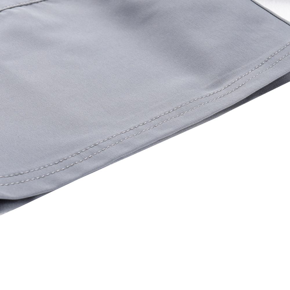 detail ALPINE PRO šedé pánské rychleschnoucí kraťasy Stretch Cool-Dry