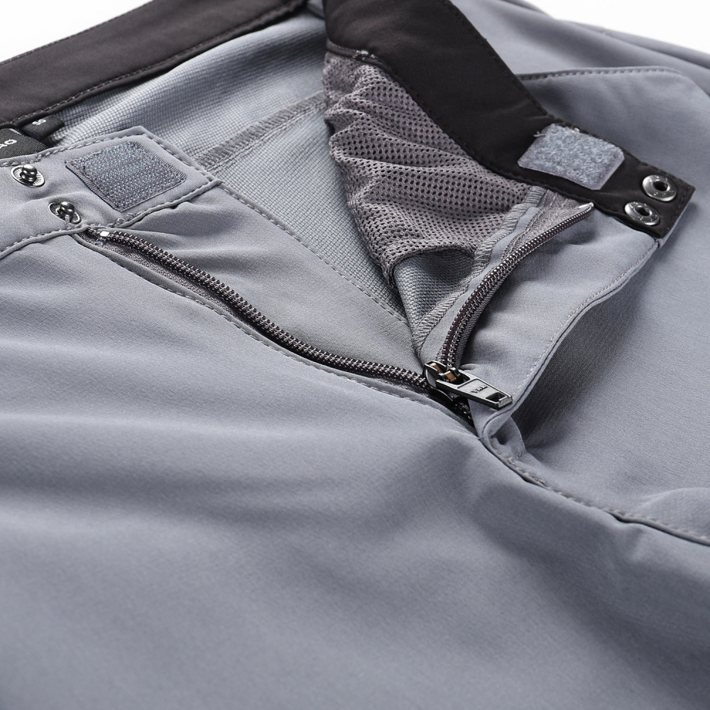 detail ALPINE PRO šedé pánské rychleschnoucí kraťasy Stretch Cool-Dry