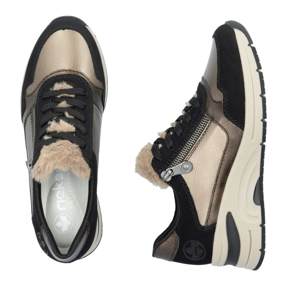 detail RIEKER N9301-90 černé dámské sneakers