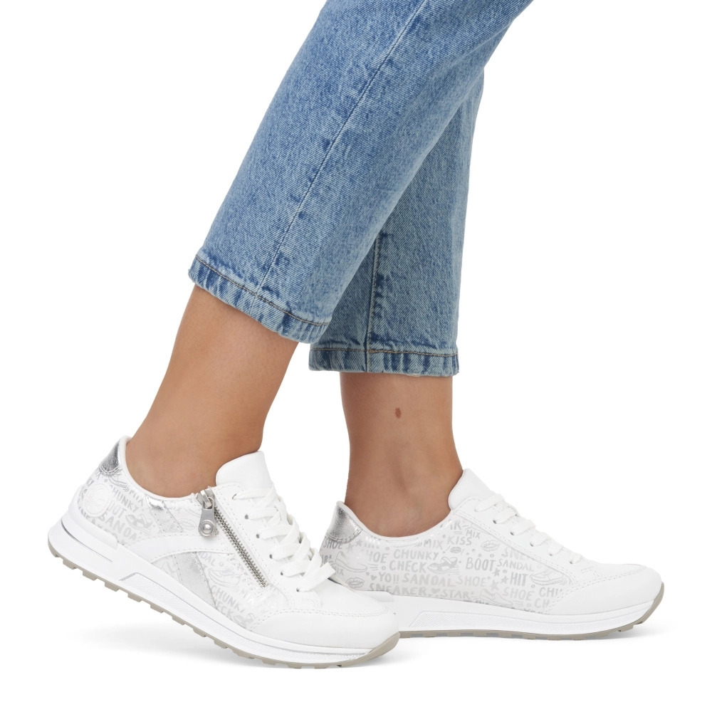 detail RIEKER N1403-80 dámské bílé tenisky