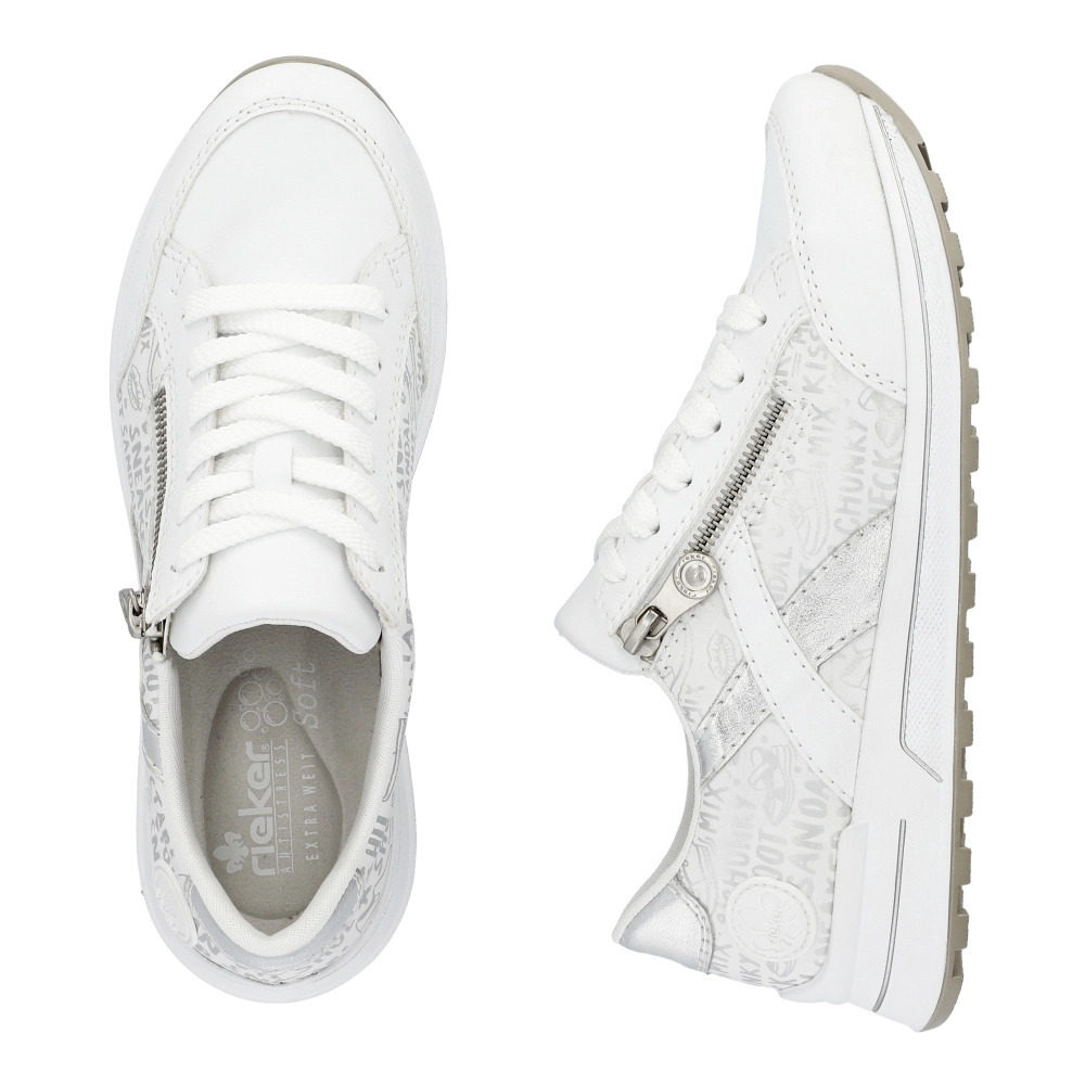 detail RIEKER N1403-80 dámské bílé tenisky