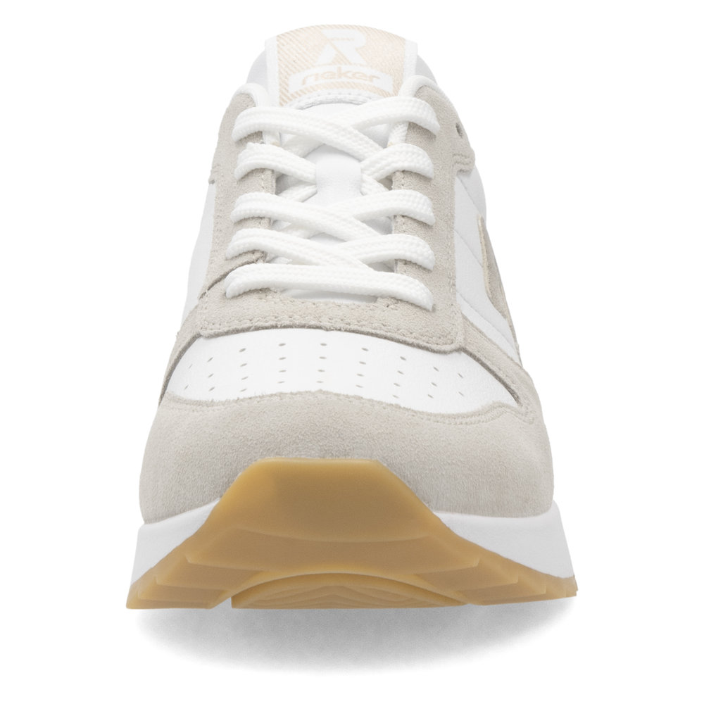 detail RIEKER W2401-81 bílé dámské kožené tenisky