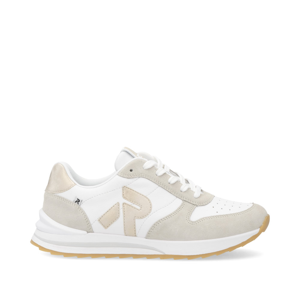 detail RIEKER W2401-81 bílé dámské kožené tenisky