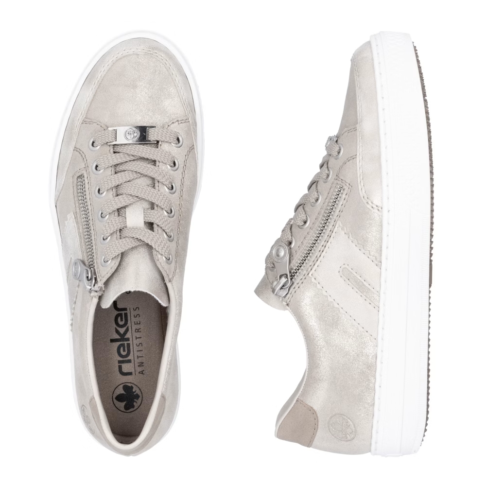 detail RIEKER L5903-62 zlaté dámské tenisky