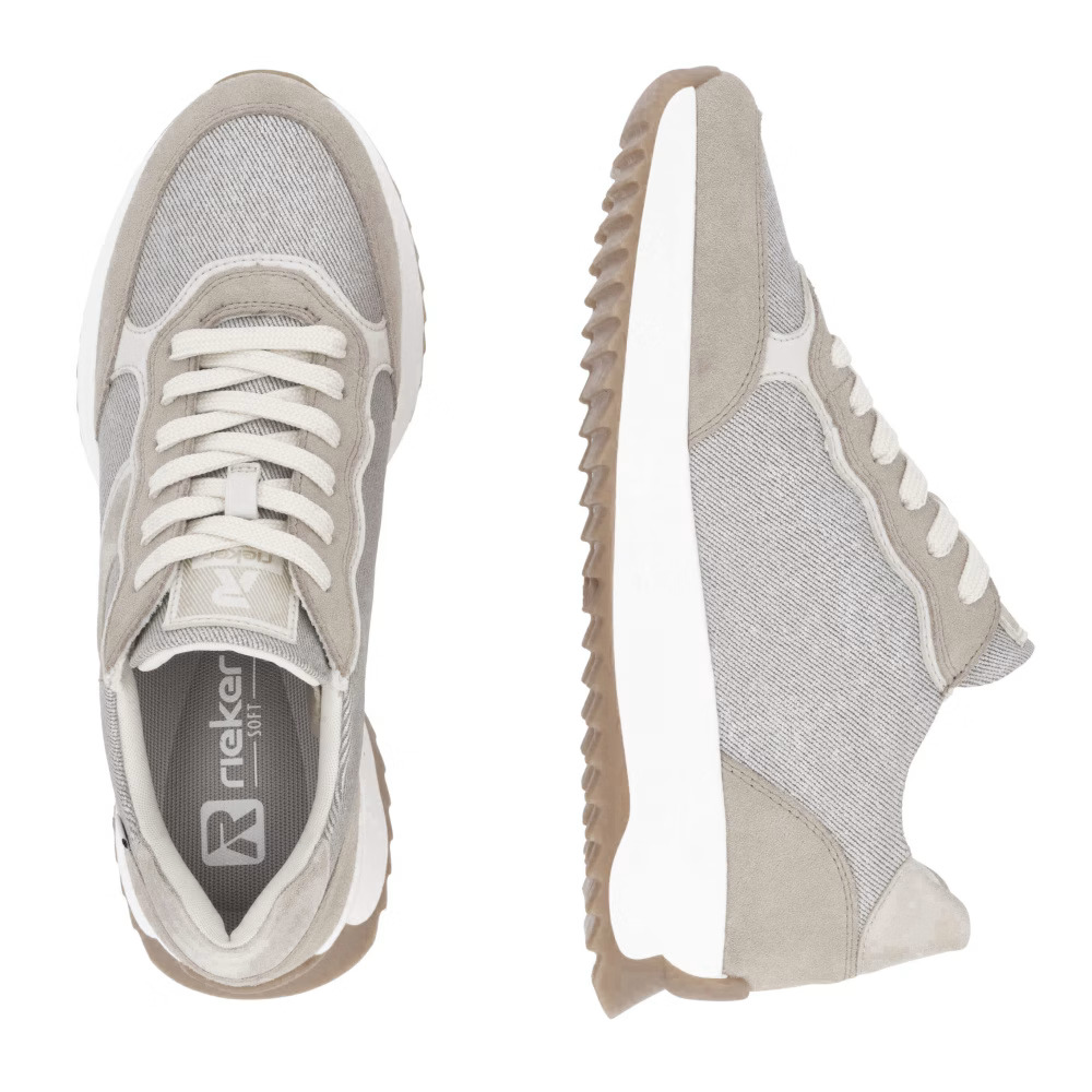 detail RIEKER W1307-60 šedé dámské tenisky