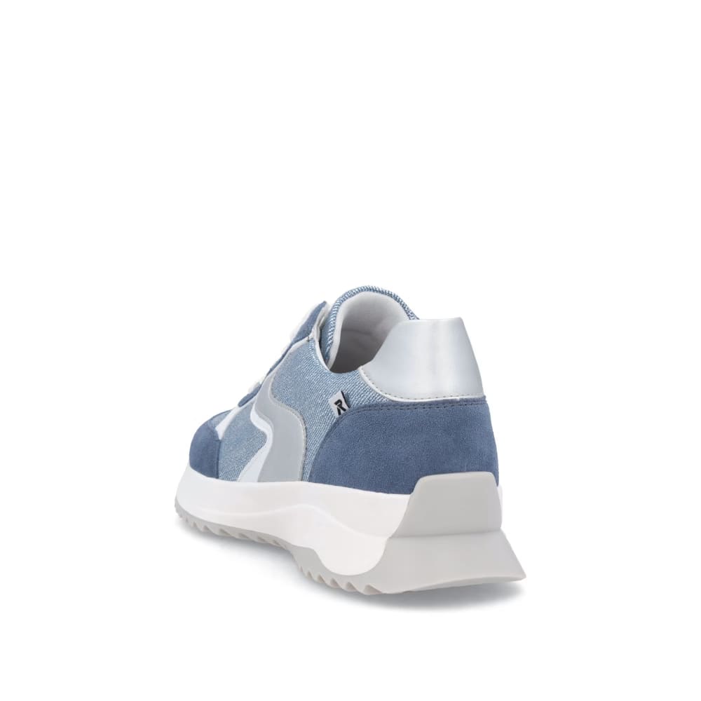 detail RIEKER W1307-14 modré dámské kožené tenisky