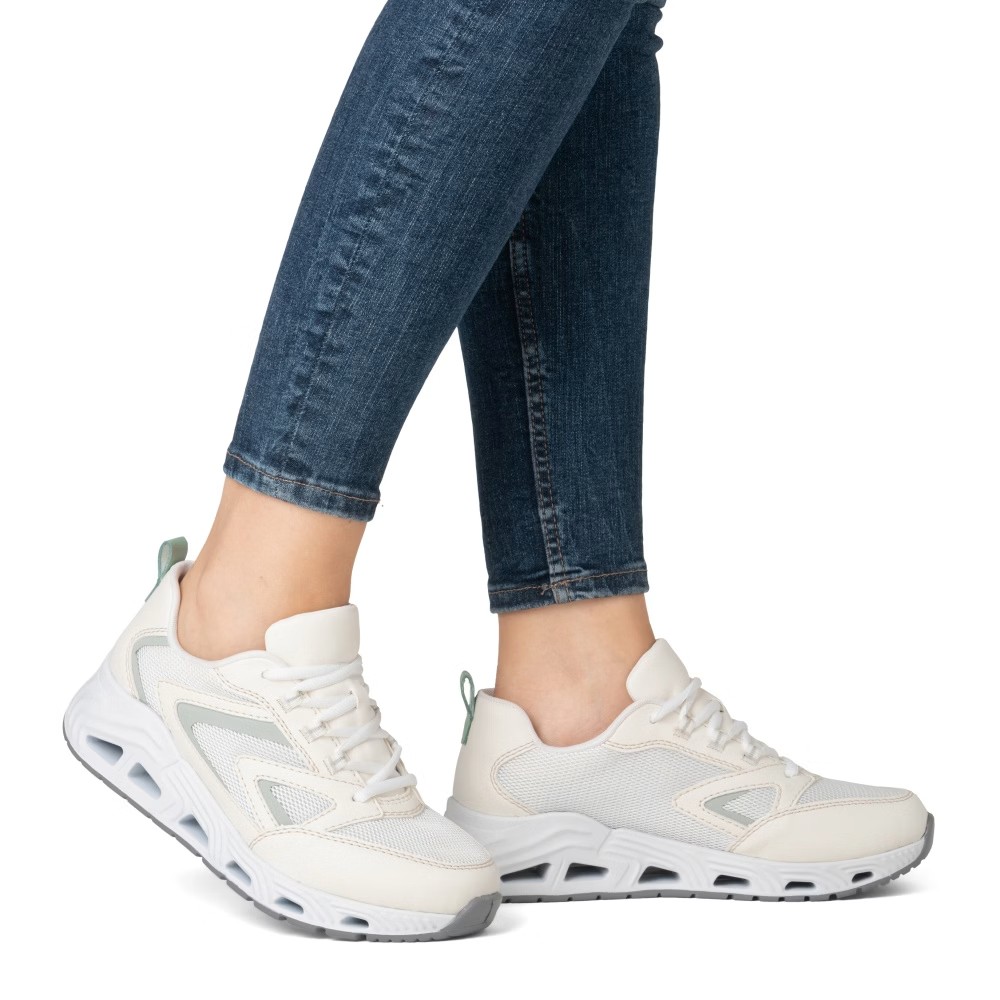 detail RIEKER N5205-80 bílé dámské tenisky