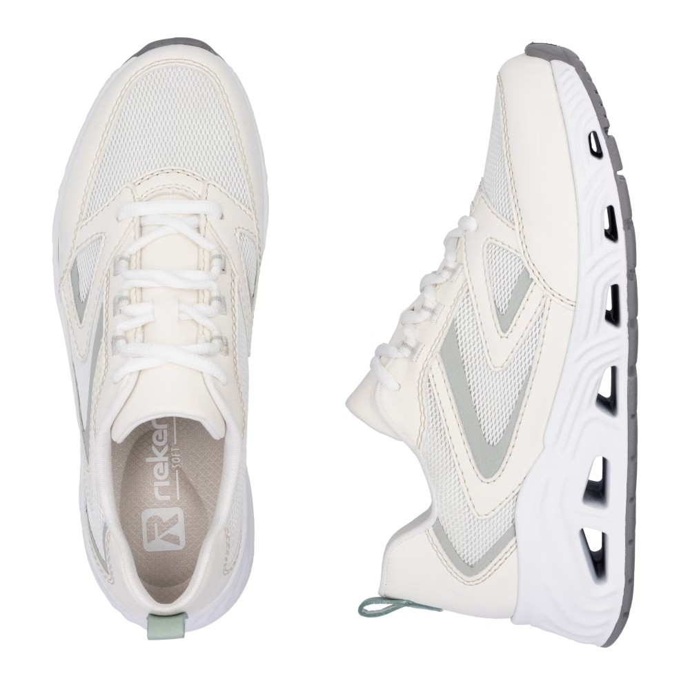 detail RIEKER N5205-80 bílé dámské tenisky