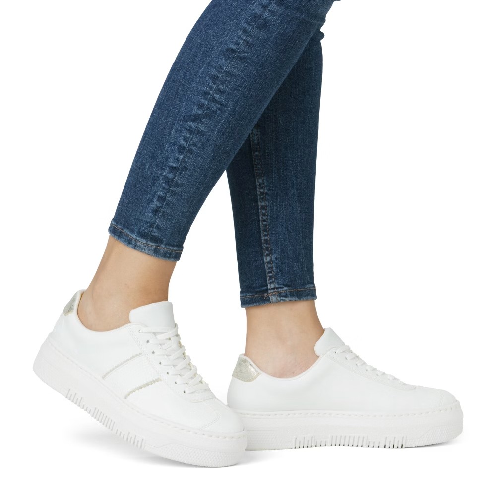 detail RIEKER M1910-80 bílé dámské tenisky