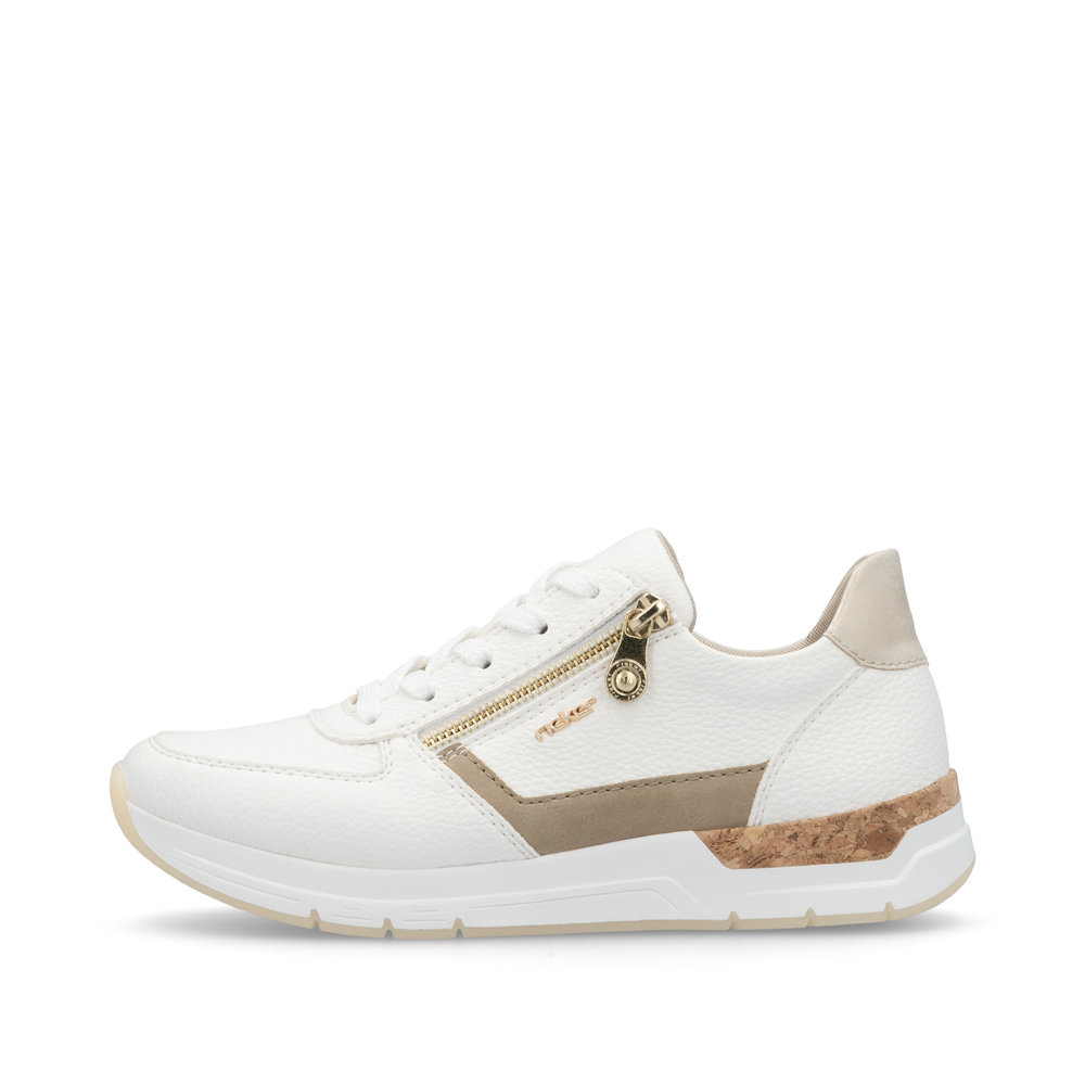 detail RIEKER 58902-80 bílé dámské tenisky