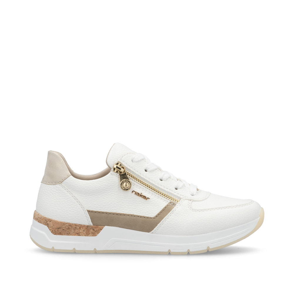detail RIEKER 58902-80 bílé dámské tenisky