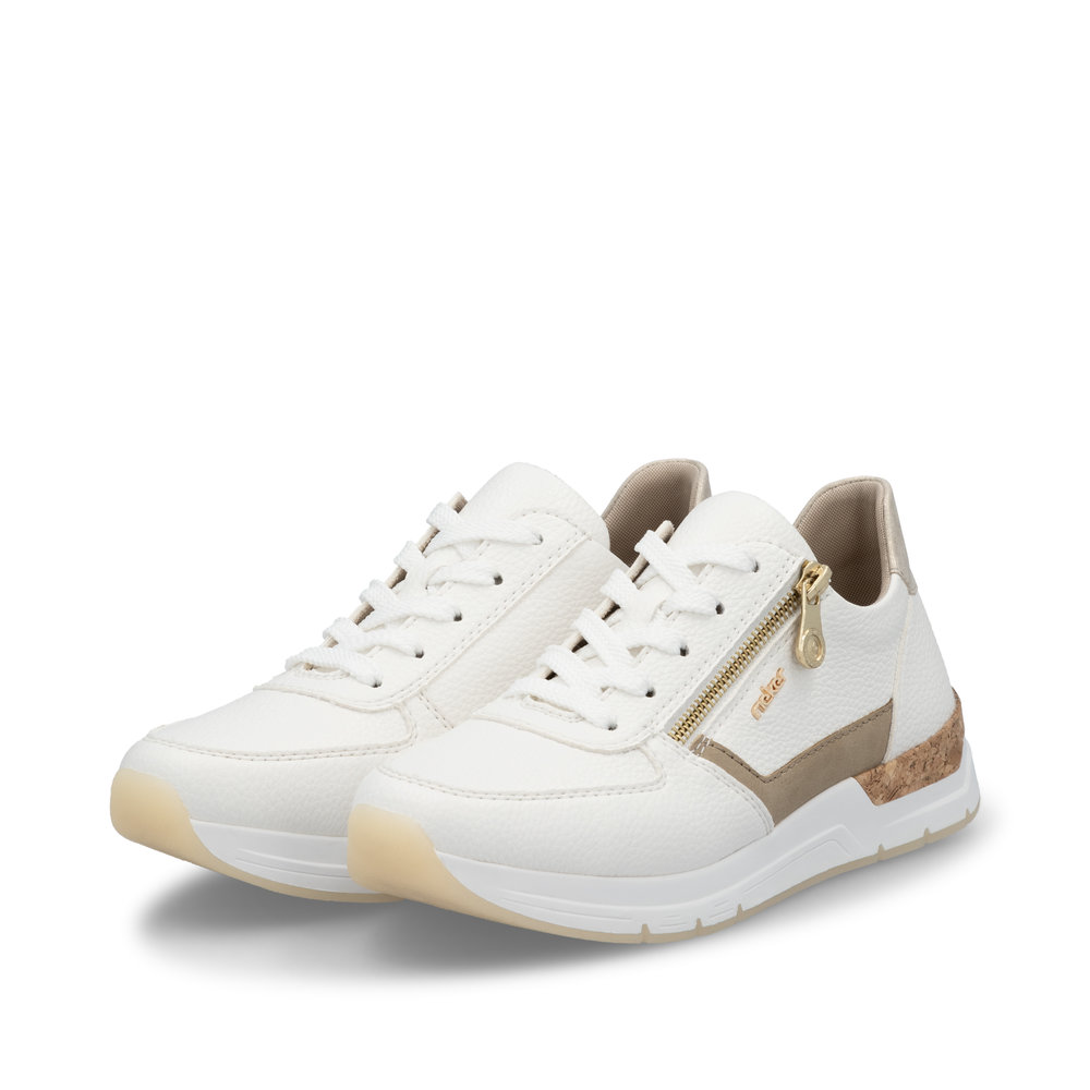 detail RIEKER 58902-80 bílé dámské tenisky