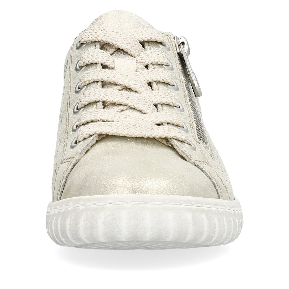 detail RIEKER N0901-62 béžové dámské kožené tenisky